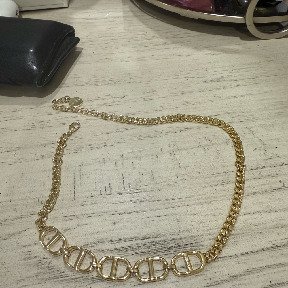 Dior Gold Geometric Choker Necklace